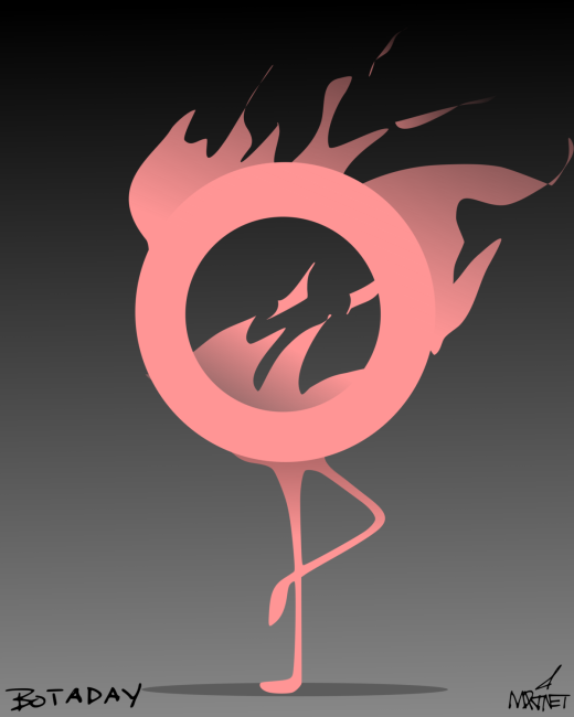 Pink Flaming O